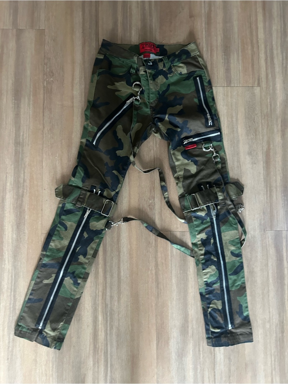 Tripp NYC Camouflage Cargo Pants with Black Trim